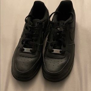 Black Nike air force 1s